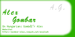 alex gombar business card